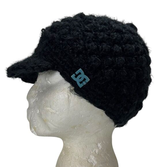 DC Shoes Accessories - DC Shoes Jora Hat Chunky Crochet Brim Beanie Retro Skater Boho Indie Newsboy Cap